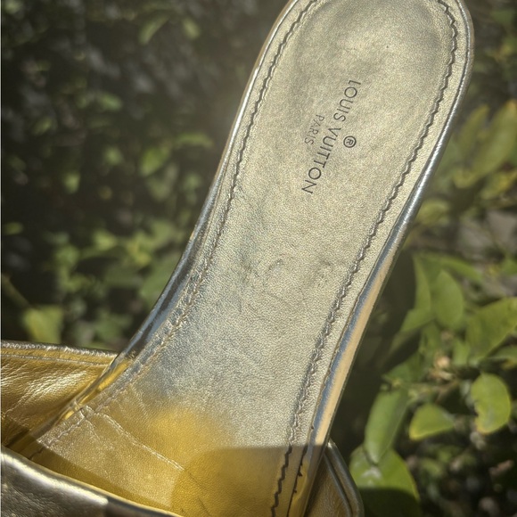 Louis Vuitton Gold Sandals - Picture 9 of 11